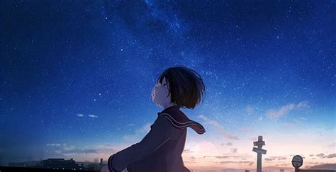 The Best Anime Girl Night Sky Wallpaper Wallpaper Quotes