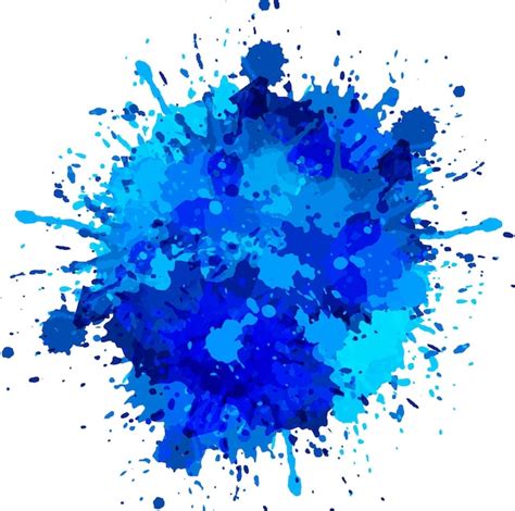 Blue Watercolor Splash Vector Free Download