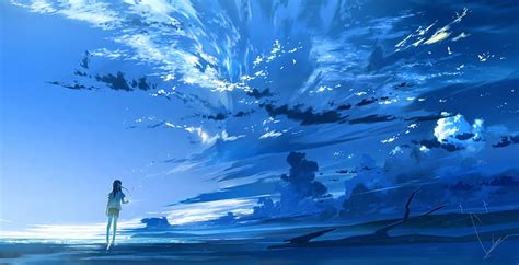 2560x1080px Free Download Hd Wallpaper The Sky Girl Clouds