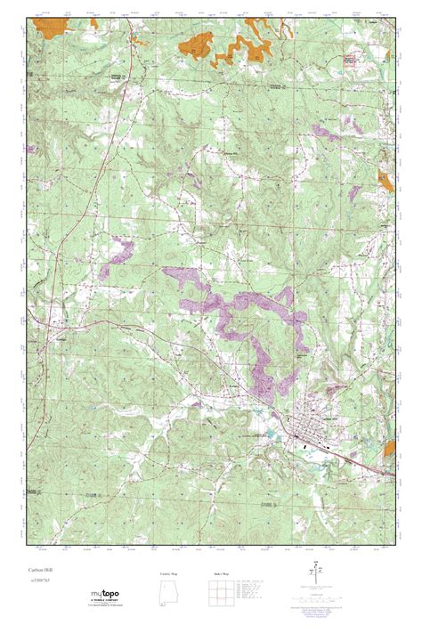 Mytopo Carbon Hill Alabama Usgs Quad Topo Map