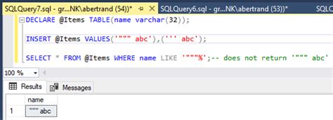 Check spelling or type a new query. c# - What characters need to be escaped in a Sql Server ...