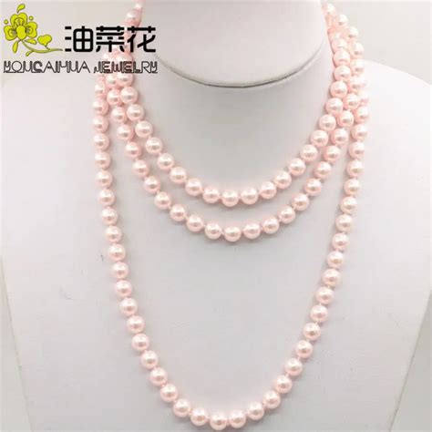 Hot Free Shipping Beautiful Natural Pretty Mm Pink Ocean Shell Pearls