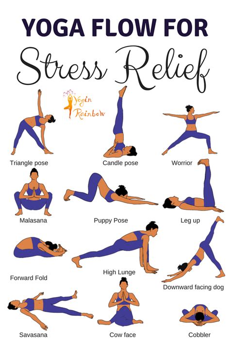 Yoga Flow For Stress Relief Easy Yoga Workouts Yoga For Stress Relief Easy Yoga