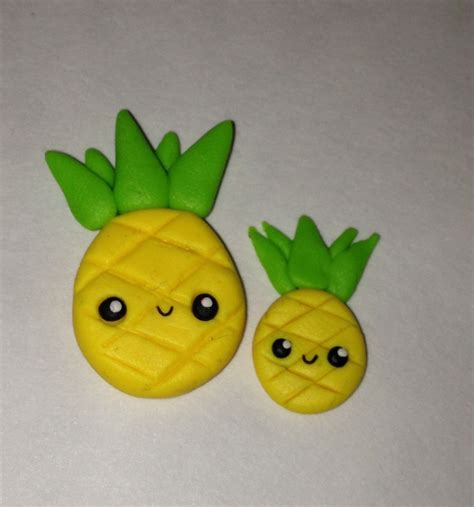 Japanese for cute and lovable kawaii never falls short on making us happy with adorable little drawings and characters. cute kawaii pineapple clay figure
