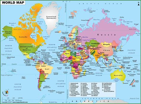 Large Print Free Printable World Map With Countries Labeled Pdf Map