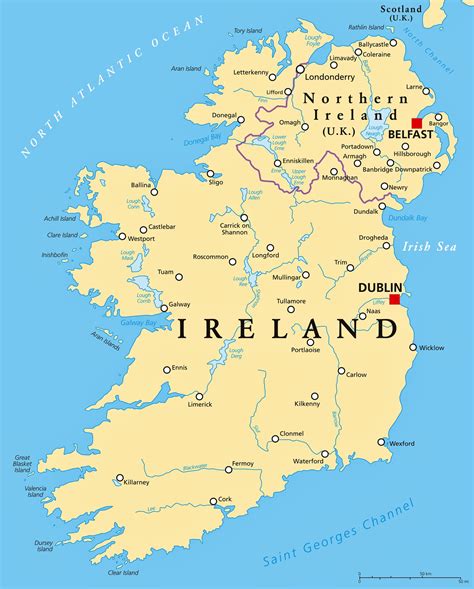 Ireland Executive Wall Map Mapa De Irlanda National Geographic Mapas