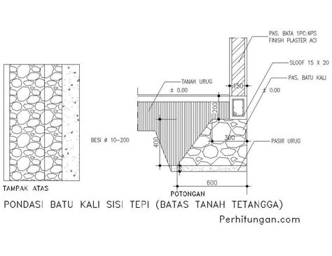 Cara Menghitung Material Pondasi Batu Bata Cara Menghitung Material