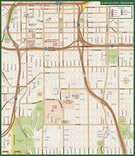 Kansas City Downtown Map Digital Creative Force