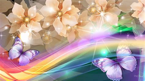 12 Images Glowing Rainbow Butterfly Wallpaper Images Bondi Bathers