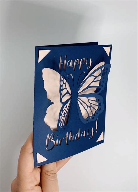 Digital Cut File 3D Pop-Up Butterfly Insert Card SVG Cricut Silhouette