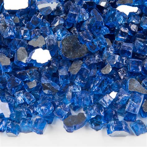 Cobalt Aqua Blue Fire Glass 1 2 Premium Tempered Reflective Firegla Vivid Heat