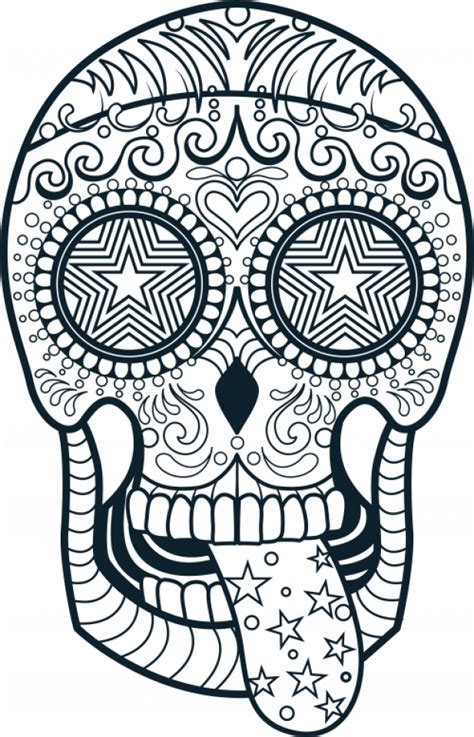 20 Free Printable Sugar Skull Coloring Pages