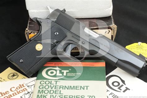 Colt Combat Government Mkiv Series 70 45 Acp 1911 Semi Auto Pistol