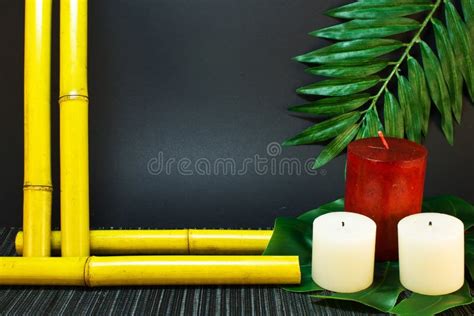 frame made of bamboo for spa salon stock image image of wellness care 70231765
