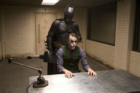 On Set Photos Of The Dark Knight Interrogation Scene Dark Knight The