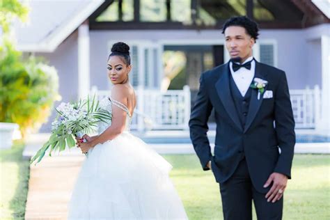 One Love Luxury Cliffside Wedding In Jamaica Black Nuptials Munaluchi Bride Jamaican