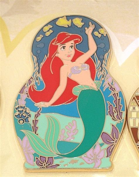 Ariel Le Disney Pin Little Mermaid Nesting Doll Under Sea Swimming Dssh