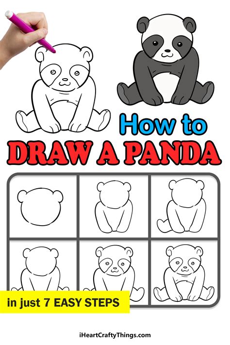 Easy Steps To Draw A Panda But In Color Easy Steps To Draw A Panda But