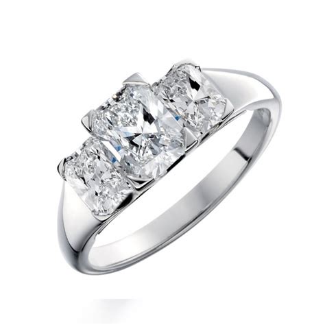 This stunning canary diamond engagement ring features a huge 3.00 ct. Platinum Three Stone Radiant Cut Diamond Engagement Ring