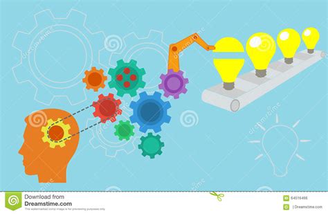 Vector Depicting The Conceptualization Of New Ideas Stock Vector