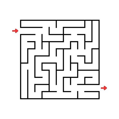 Square Maze Game For Kids 2416178 Vector Art At Vecteezy