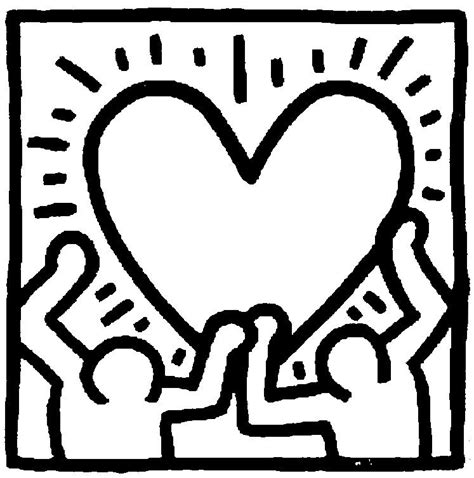 Download Keith Haring: heart | Haring art, Keith haring art, Famous art coloring