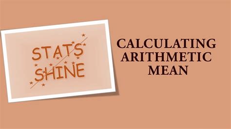 Calculating Arithmetic Mean Direct Method Assumed Mean Step