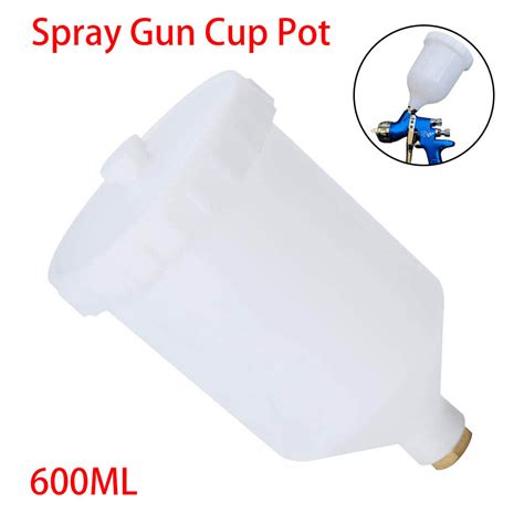 600ml Spray Gun Pot Paint Cup Replace For Devilbiss GTI TEKNA Pro Pri