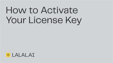How To Activate Your License Key Youtube