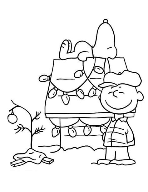 Snoopy And Charlie Brown On Winter Coloring Page Download Print Or