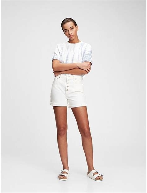 Buy Gap 4 High Rise Button Fly Denim Shorts With Washwell Online