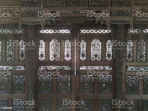 Gebyok A Javanese Carved Wooden Door Stock Photo Download Image Now