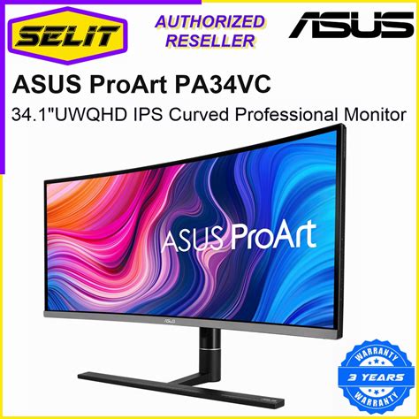Asus Proart Pa34vc 341″ Uwqhd Ips Curved Professional Monitor Selit