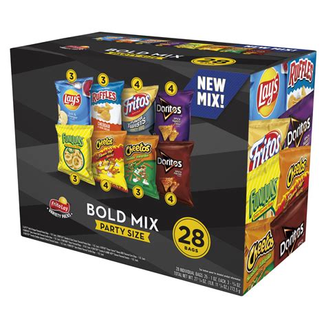 Frito Lay Bold Mix Snacks Variety Pack Party Size 28 Count Assortment May Vary