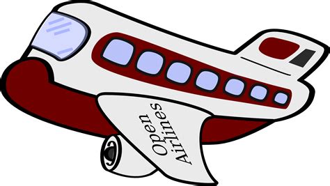 Airplane Clipart Png Free Download Gambar Pesawat Kartun Lucu