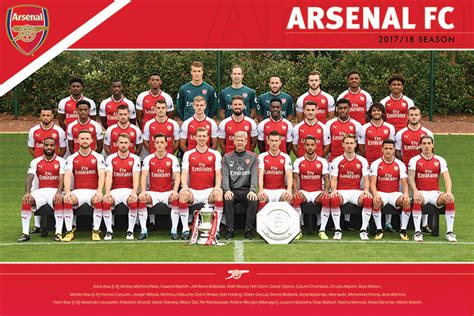 Arsenal club | арсенал лондон. Poster, Quadro Arsenal FC - Team 17/18 em Europosters.pt