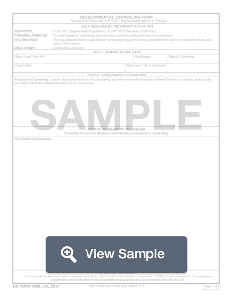 Fillable Da Form 4856 Pdf And Word Samples Formswift