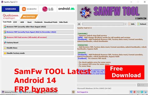 Samfw Frp Tool Samsung Frp Remove By One Click