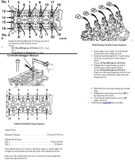 I Need The Torque Specifications On 2003 Toyota Rav4 On Cylinder Head