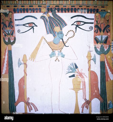 Osiris Egyptian God Of The Underworld Wall Painting In The Tomb Of Sandjen Valley Of The