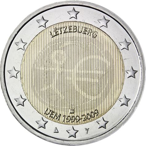 Luxemburg wehende flagge letzebuerg fahne 75mm auto aufkleber x2 vinyl stickers. Luxembourg 2 euro 2009 - 10th anniversary of the EMU and ...