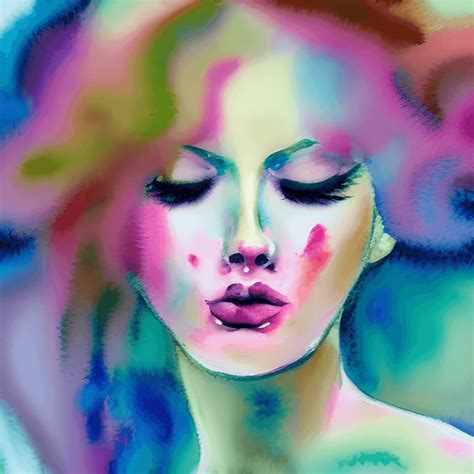 Pastel Abstract Watercolor Woman · Creative Fabrica