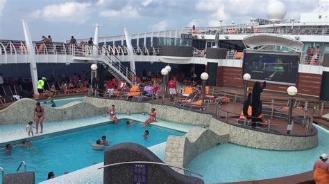 Overview Of The Outdoor Pool On A Cruise Ship Msc Divina Youtube