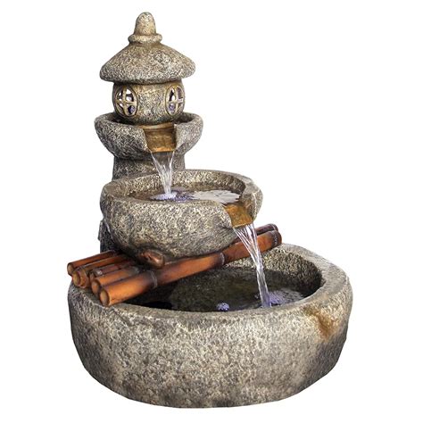 Design Toscano Asian Decor Water Fountain With Led Light Tranquil