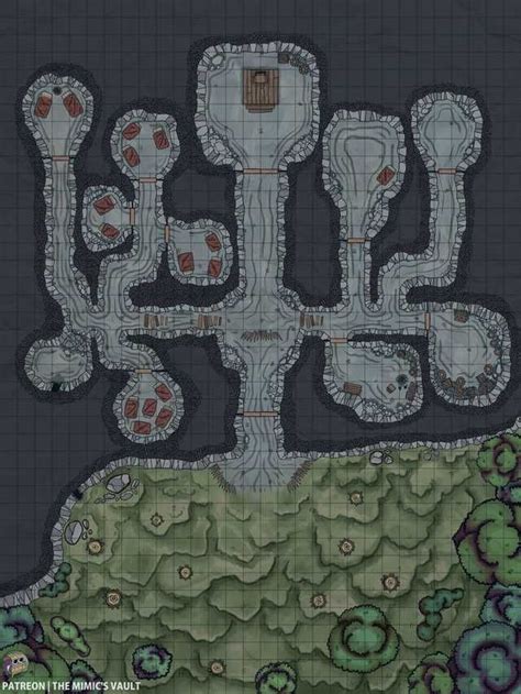 Goblin Caves X Battlemap Imgur Dungeon Tiles Dungeon Maps Fantasy City Fantasy Map