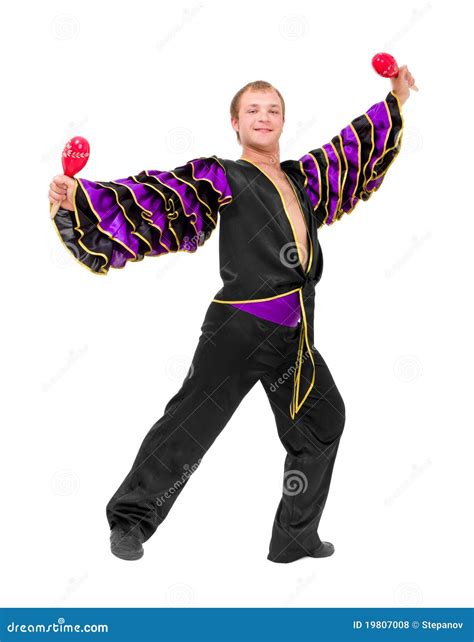 Young Dancer With The Maracas Stock Photo Image Of Happy Dancer