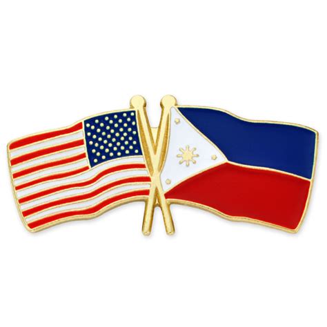 Usa And Philippines Flag Pin Pinmart