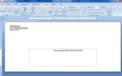 How To Print Names And Address To Envelope Using Microsoft Word