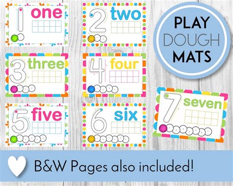 Free Printable Numbered Play Doh Mats