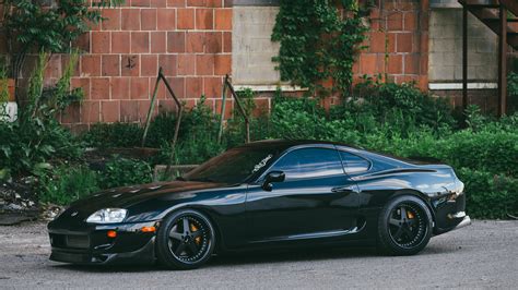 Images Toyota Supra Jdm Side Black Side Automobile 3840x2160